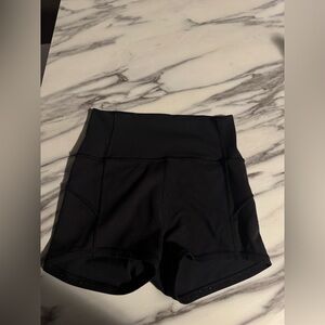 Black Lululemon Highwaisted Women's Athletic Shorts